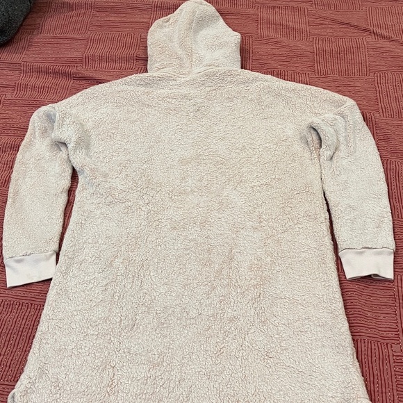 Women’s size small light pink / beige Denver Hayes Plush Hooded Sweatshirt Dress - Picture 15 of 16